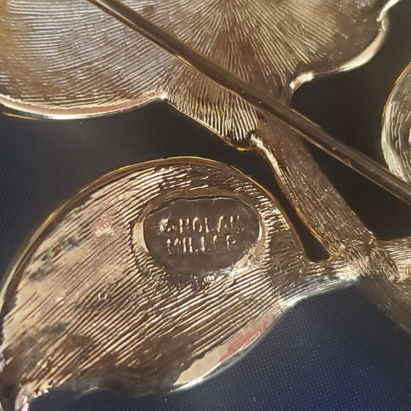 Nolan Miller Brooch Large Pave Rhinestone Rose Flower Glamour Collection IOB - Picture 10 of 10